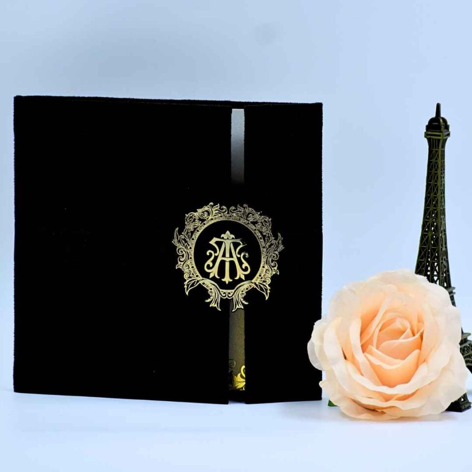 Black Velvet Wedding Invitation