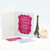 Ivory Suede Wedding Invitation Card