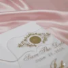 Clear Acrylic Save The Date Wedding Invitation laser-Cut Card With White Envelope
