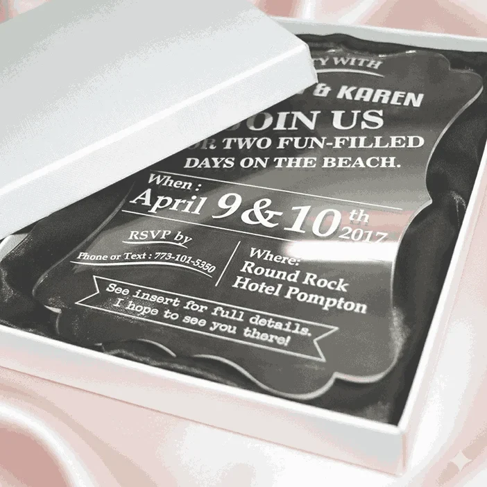 Clear Acrylic Wedding Invitation Box