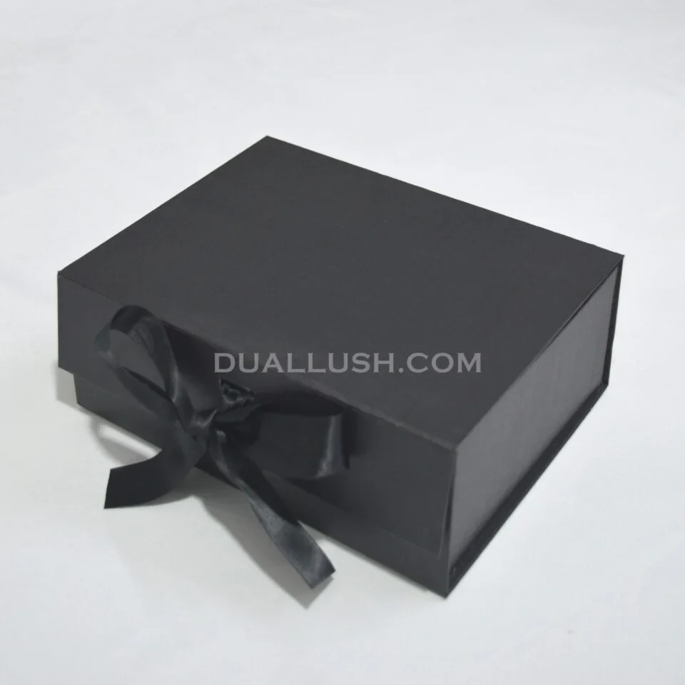 Custom Foldable Packaging Box Ribbon Bow Closure Box (3)