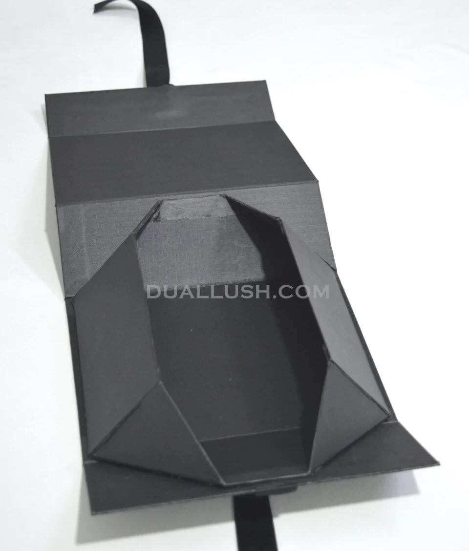 Custom Foldable Packaging Box Ribbon Bow Closure Box (8)