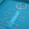 Blue Wedding Invitation Box with Clear Acrylic Invite