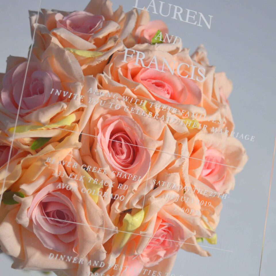 Minimalist Clear Acrylic Wedding Invitations