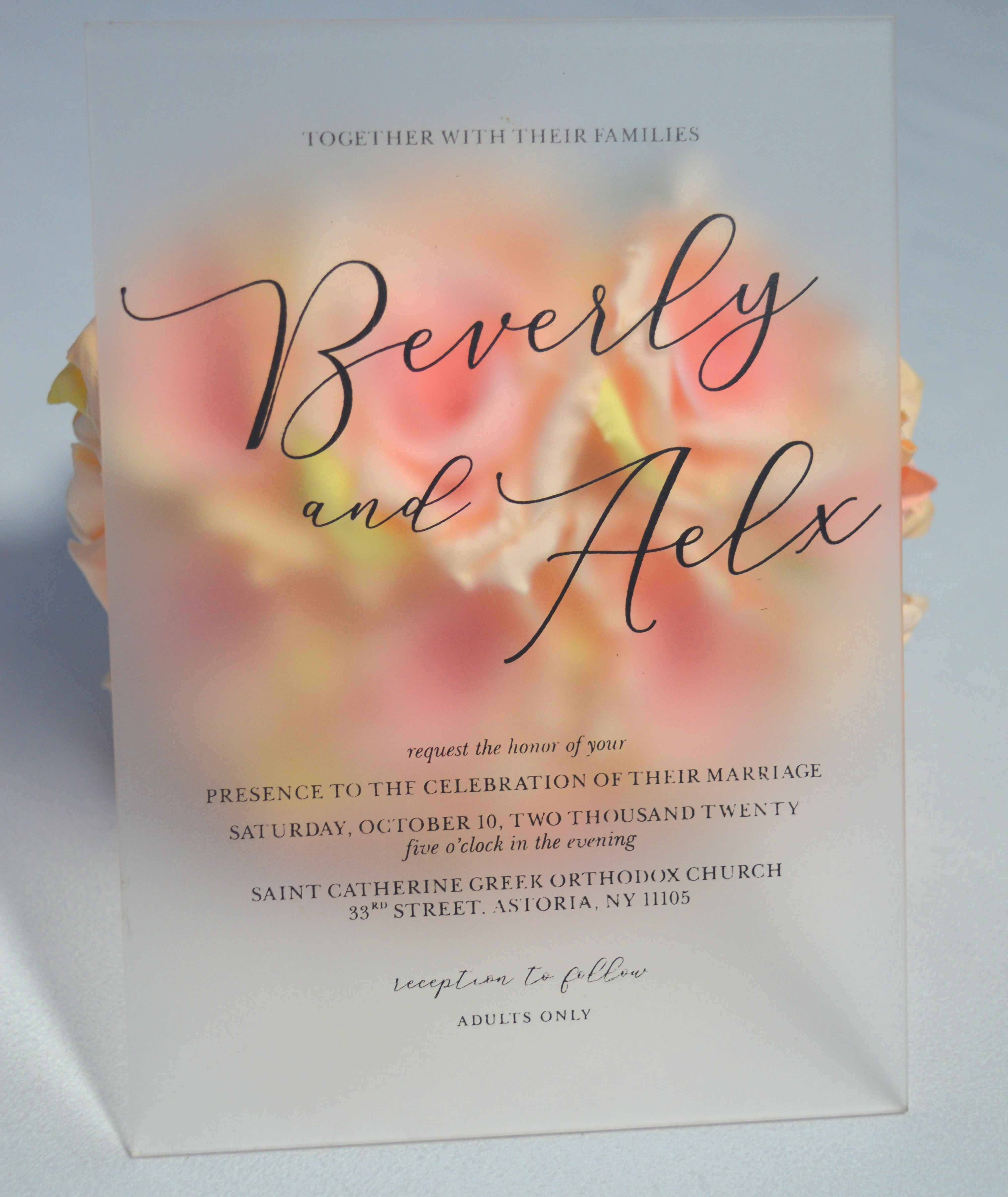 Frosted Acrylic Wedding Invitation