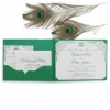 Embellished Green Silk Wedding Invitation Folio (1)