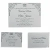 Embellished Green Silk Wedding Invitation Folio (2)