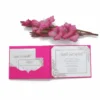 Embellished Hot Pink Silk Wedding Invitation Folio with Custom Monogram (4)