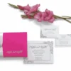 Embellished Hot Pink Silk Wedding Invitation Folio with Custom Monogram (5)