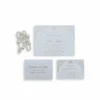Embellished Ivory Wedding Invitation Folio with Pearl Brooch & Satin Ribbon (2)
