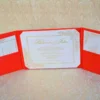 Embellished Silk Wedding Invitation Folio with Crystal Rhinestone Brooch (2)