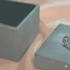Embellished Silver Silk Wedding Favor Box (2)