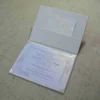 Embellished White Silk Wedding Invitation Folio with Pearl Brooch (3)