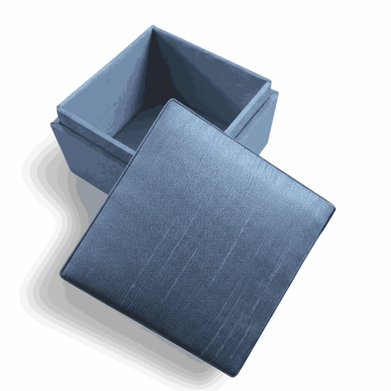 Silver Silk Bridal Shower Favor Boxes