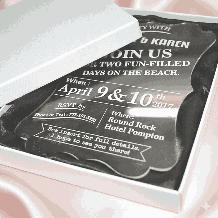 Clear Acrylic Wedding Invitation Box