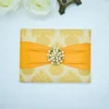 Gold Brocade Silk Wedding Invitation Folio (1)