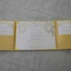 Gold Brocade Silk Wedding Invitation Folio Trifold Jacket For Wedding Invite (2)