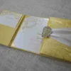 Gold Brocade Silk Wedding Invitation Folio Trifold Jacket For Wedding Invite (3)
