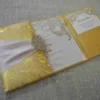 Gold Brocade Silk Wedding Invitation Folio Trifold Jacket For Wedding Invite (4)