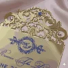 Gold Mirror Acrylic Save the Date Cards (1)