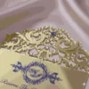 Gold Mirror Acrylic Save the Date Cards (4)