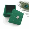 Green Silk Wedding Favor Box with Rhinestones (4)