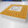 Handmade Wedding Invitation Box Embroidered Pearls & Rhinestones (4)