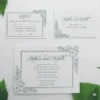 Ivory Silk Trifold Wedding Invitation Folio (4)