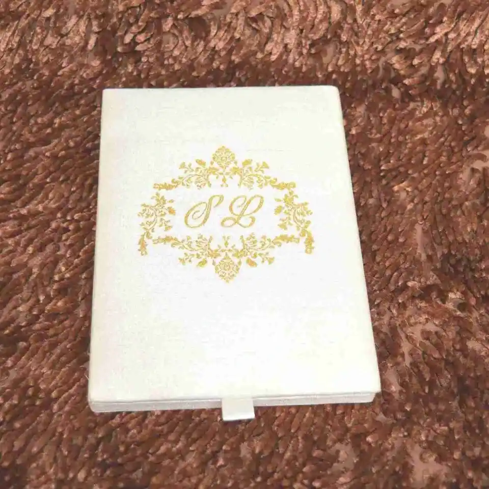 Ivory Silk Wedding Invitation Box: Acrylic Invite