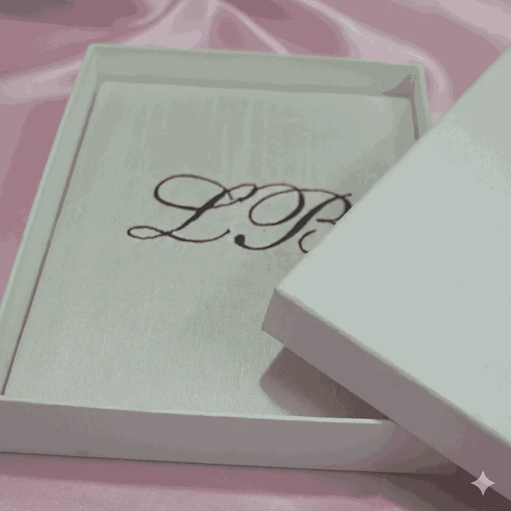 Minimalist Silk Wedding Invitation Folio with Embroidered Monogram (3)