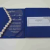 Navy Blue Silk Wedding Invitation Folio with Clear Acrylic Invite