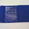 Navy Blue Silk Wedding Invitation Folio with Clear Acrylic Invite (4)