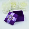 Purple Silk Wedding Favor Box (4)
