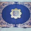 Royal Blue Satin Wedding Invitation Folio with Custom Monogram (4)