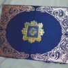 Royal Blue Satin Wedding Invitation Folio with Custom Monogram (5)