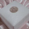 Silk Wedding Favor Box with Gold Brooch Embellishment (1)