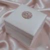 Silk Wedding Favor Box with Gold Brooch Embellishment (5)