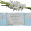 Silk Wedding Invitation Folio - Daisy Aqua (2)