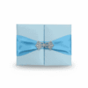 Silk Wedding Invitation Folio - Daisy Aqua (3)