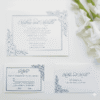 Silk Wedding Invitation Folio - Daisy Aqua (7)