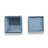 Silver Silk Bridal Shower Favor Boxes (3)