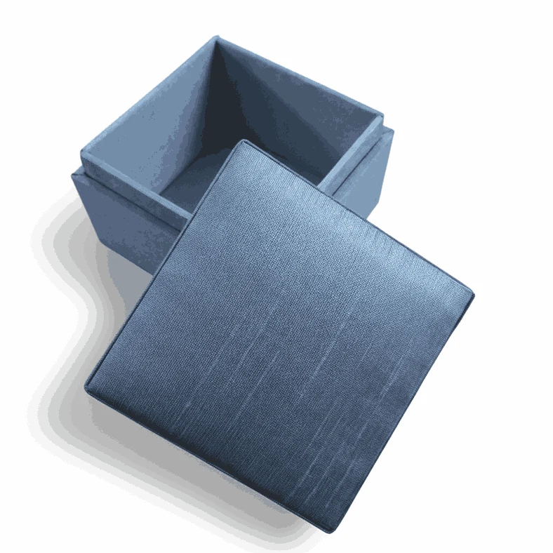 Silver Silk Bridal Shower Favor Boxes