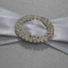 Silver Silk Wedding Invitation Folio Hardcover Trifold Jacket Invite (3)