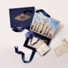 Blue Velvet Wedding Invitation Box Clear Acrylic Invite (1)