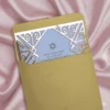 Gold Mirror Acrylic Bar Mitzvah Invitation Art Deco Theme (1)