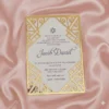 Gold Mirror Acrylic Bar Mitzvah Invitation Art Deco Theme (5)