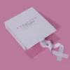 Custom Foldable Packaging Box Ribbon Bow Closure Packing Box (4)