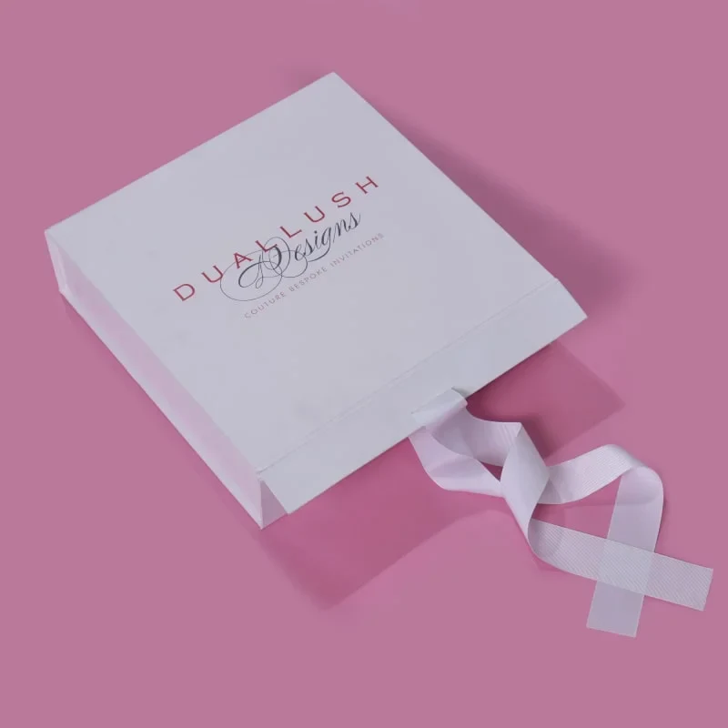 Custom Foldable Packaging Box: Ribbon Bow Closure Packing Box