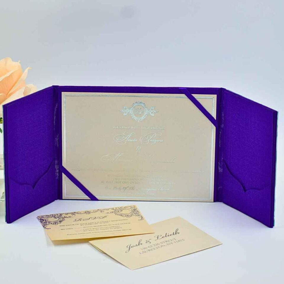 Wedding Invitation with Foil Print