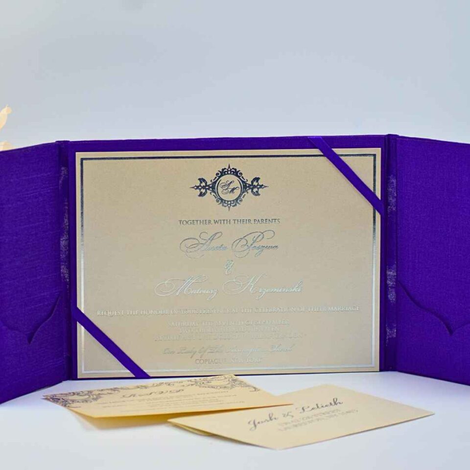 Acrylic Gate-Fold Wedding Invitation